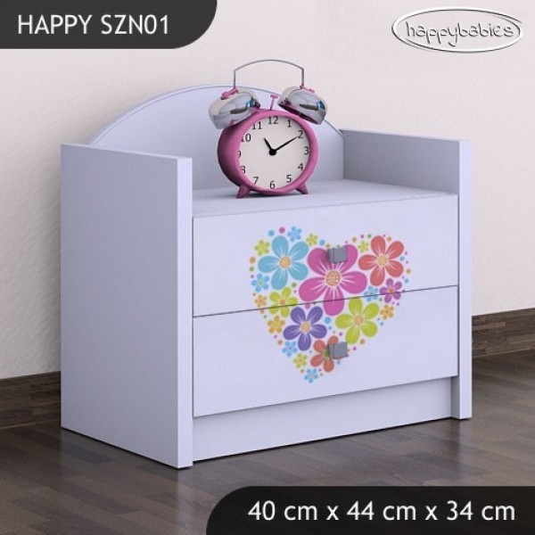 Nočna omarica Happy babies Srček iz rožic 04 SZN1